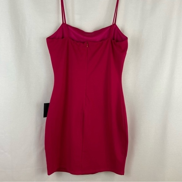 Lulu’s Hot Pink Spaghetti Strap Mini Slip Dress Barbie Glam Party Clubbing NEW - Picture 7 of 8